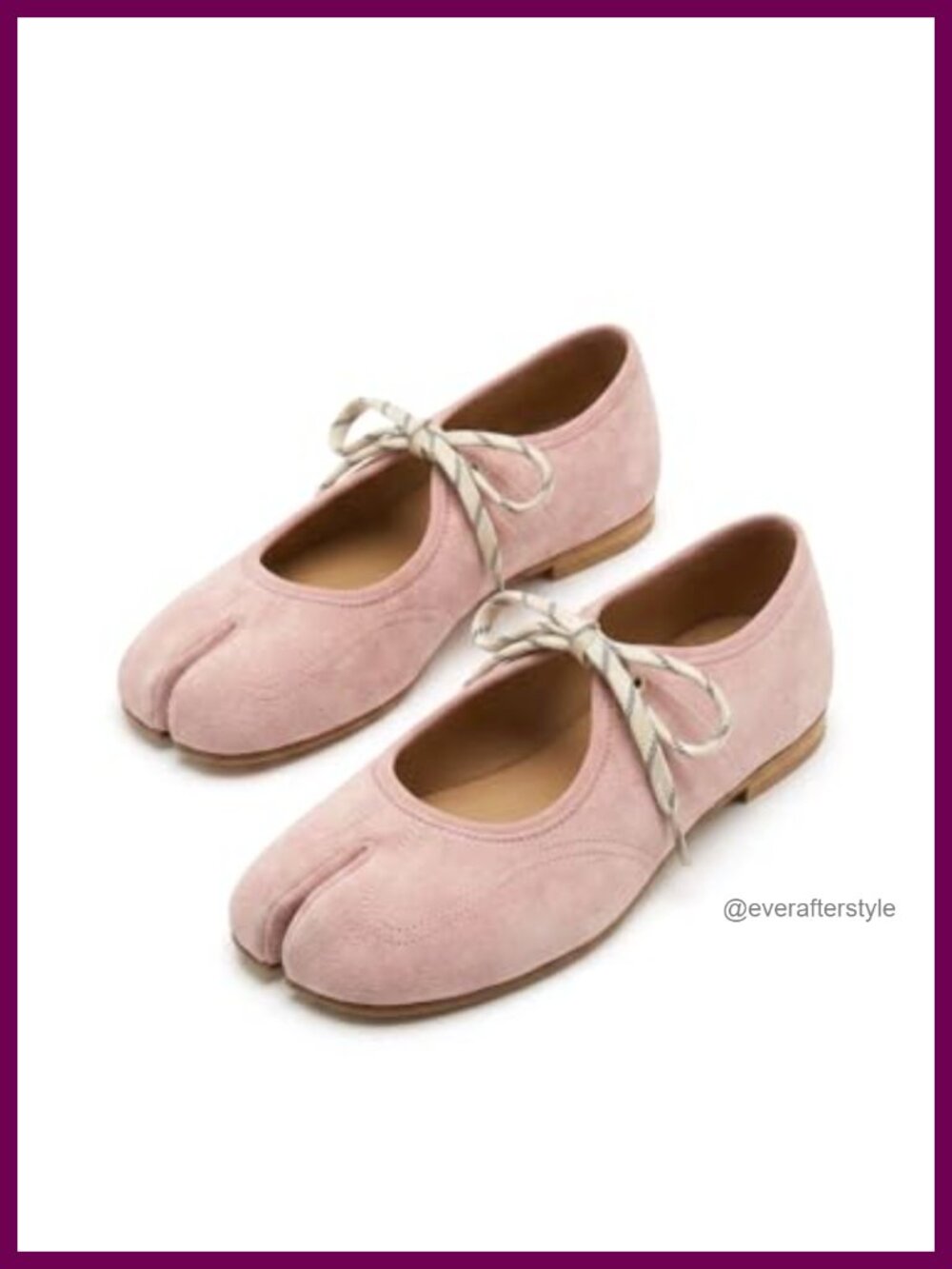 Lace Up Split Toe Flats Mary Jane Tabi Shoes Comfortable Suede